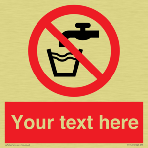 Custom prohibition not drinking water